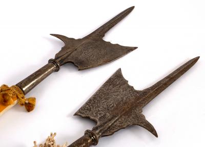 Appraisal: A pair of th Century ceremonial halberds th Century style