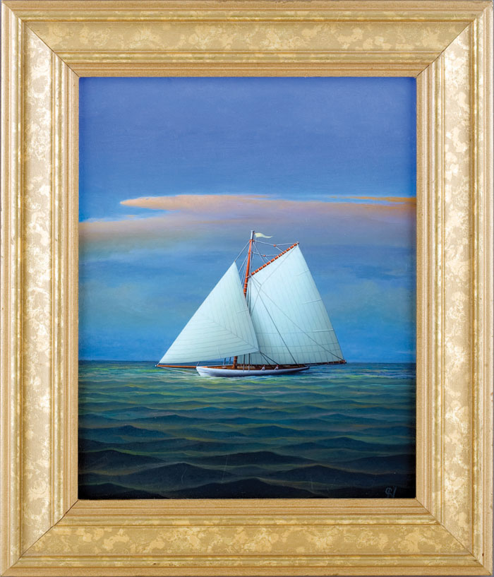 Appraisal: GEORGE NEMETHY AMERICAN CONTEMPORARY SAIILBOAT UNDER FULL SAIL Oil on