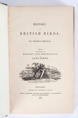 Appraisal: Bewick Thomas British Birds two volumes Newcastle vo th Century