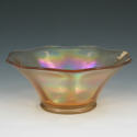 Appraisal: Carnival or stretch glass bowl Unmarked Excellent condition wide by