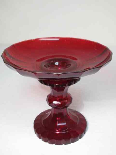 Appraisal: An early th century Bohemian two part ruby cut glass