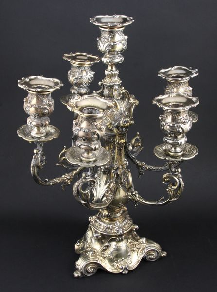 Appraisal: Gorham gilt sterling silver candelabra h troy oz tw Missing