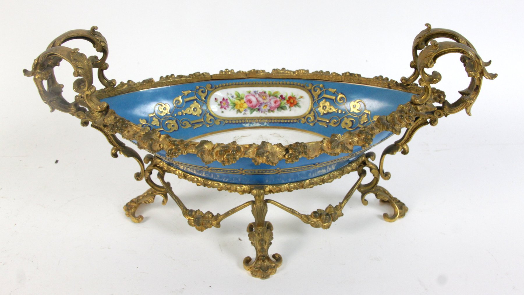 Appraisal: A S vres style bowl circa with imitation Ch teau