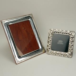 Appraisal: Two Sterling Silver Picture Frames Two Sterling Silver Picture Frames