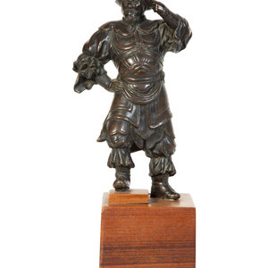 Appraisal: A Japanese Bronze Figure of a Samurai Warrior th Century