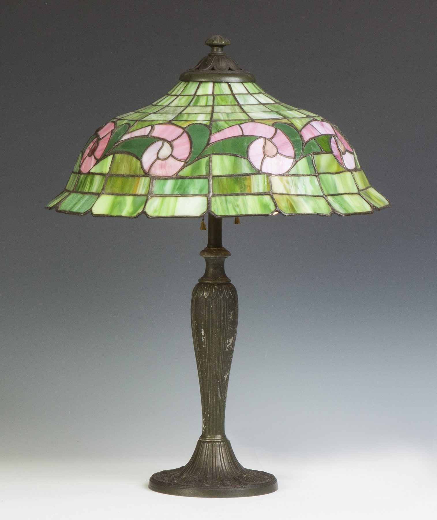 Appraisal: Williamson Arts Crafts Design Leaded Glass Table Lamp