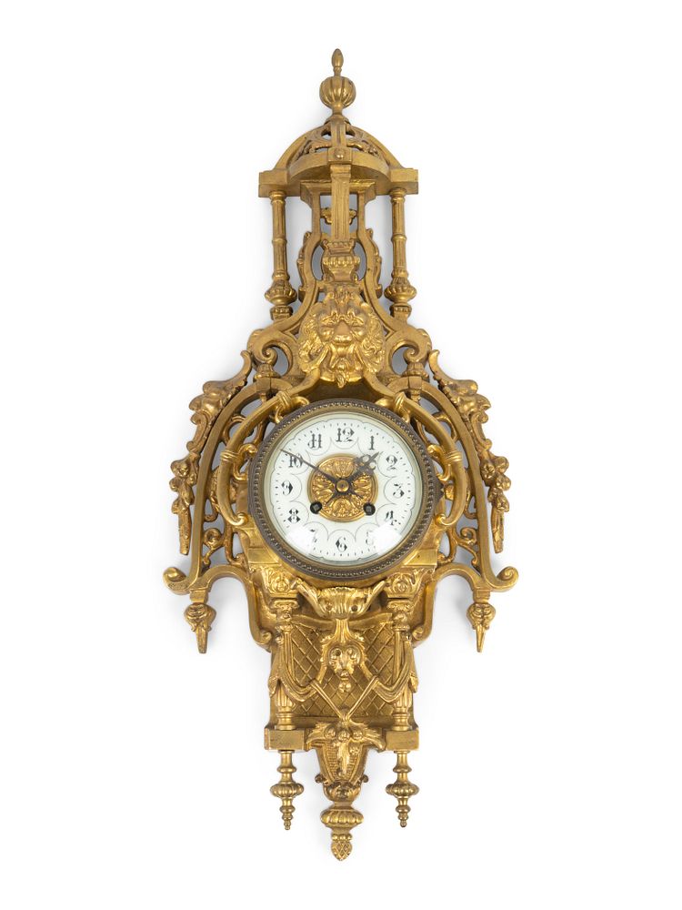 Appraisal: A Regence Style Gilt-Bronze Pendule Murale Height x width inches