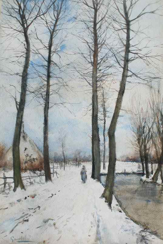 Appraisal: GABRIEL Paul Joseph Constantin Dutch - Dutch Winter Landscape with