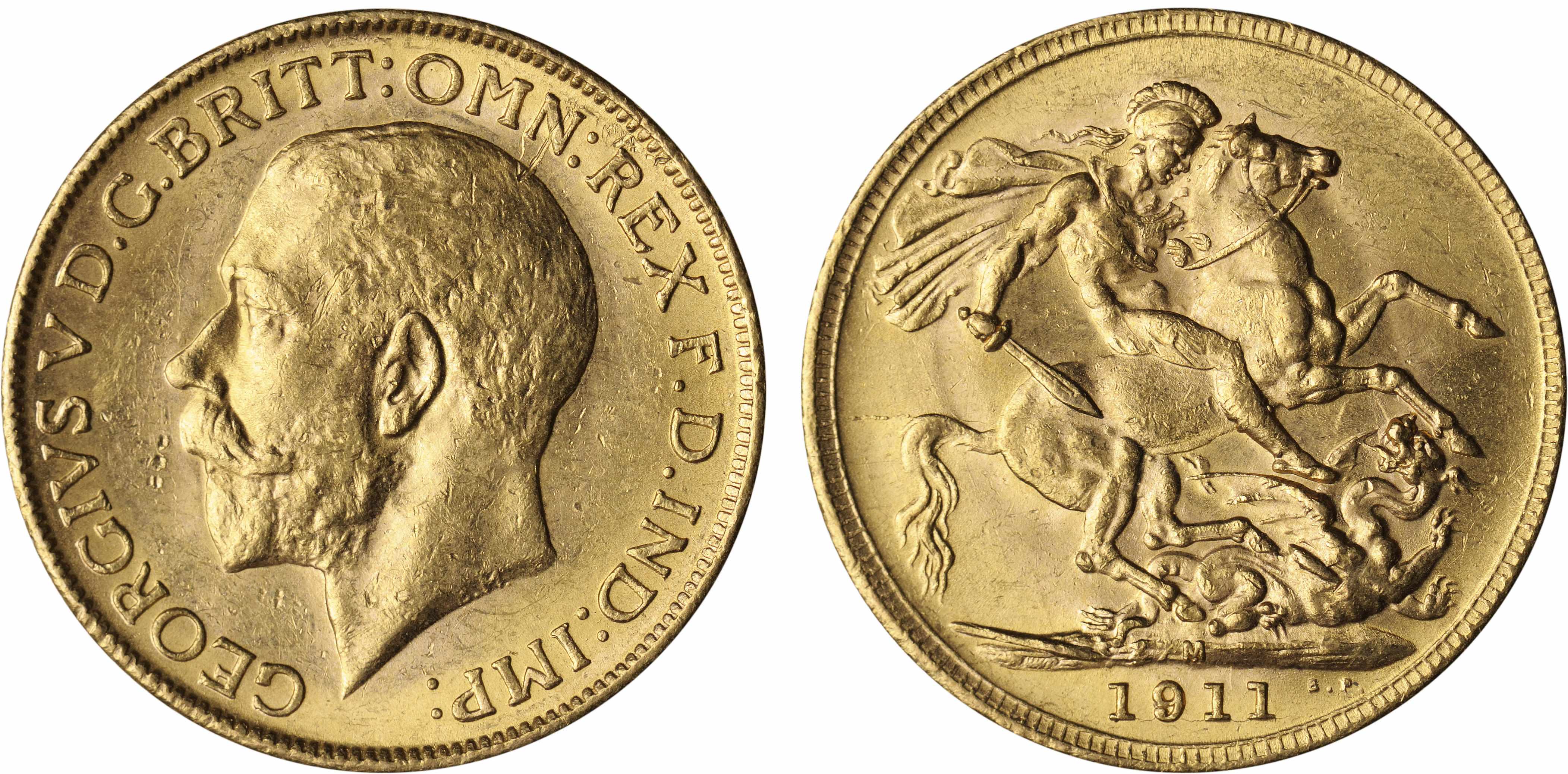 Appraisal: Australia George V Sovereign -M KM- Bright and lustrous throughout