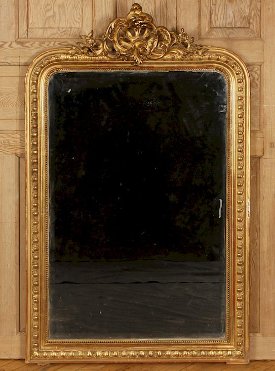 Appraisal: TH CENTURY FRENCH REGENCY STYLE GILTWOOD MIRROR A nineteenth century