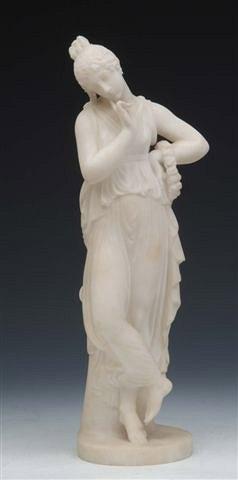 Appraisal: AN ALABASTER MODEL OF A CLASSICAL NYMPH high