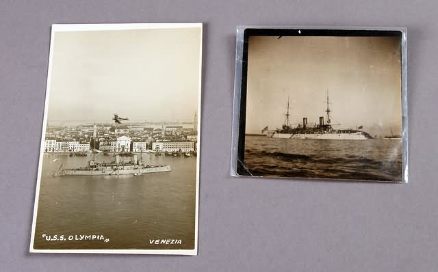 Appraisal: Original photograph of the USS Olympia at Bar Harbor and