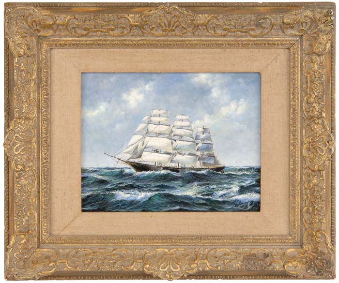 Appraisal: UNSIGNED th Century PORTRAIT OF A TALL SHIP Oil on