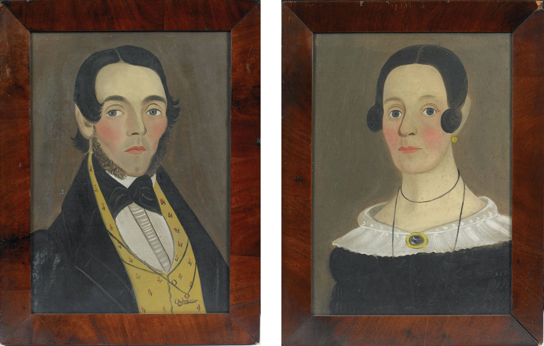 Appraisal: WILLIAM W KENNEDY - PAIR OF PORTRAITS OF A YOUNG