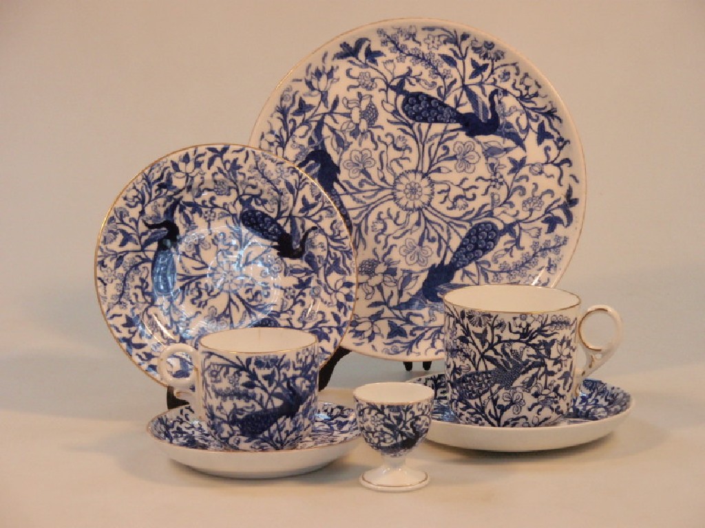 Appraisal: A matched Derby part tea service printed in underglaze blue