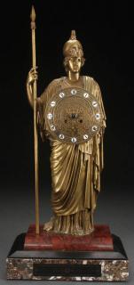 Appraisal: FINE FRENCH BRONZE FIGURAL CLOCK CIRCA A VERY FINE FRENCH