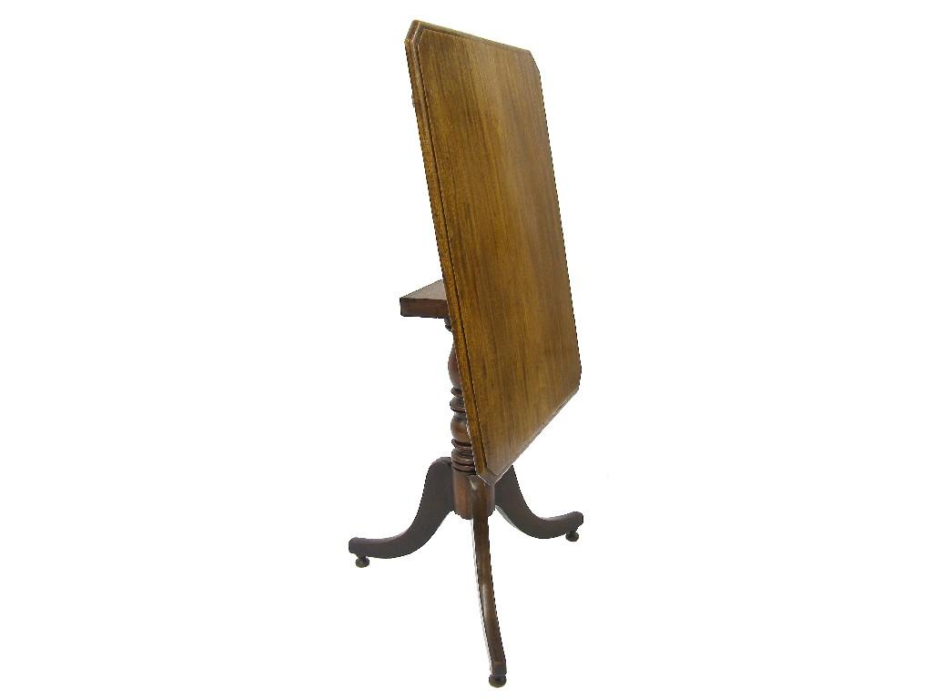 Appraisal: th century mahogany occasional table the rectangular tilt-top upon a