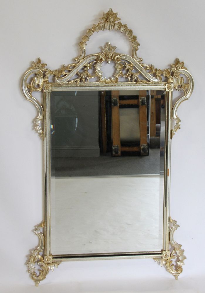 Appraisal: Vintage Carved Giltwood Italian Mirror Good size well carved and