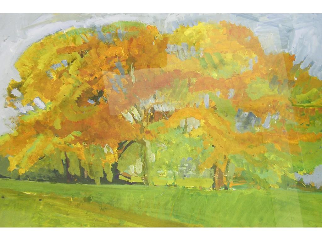 Appraisal: By Philip Hogben th century - 'Trees in the Parkland'