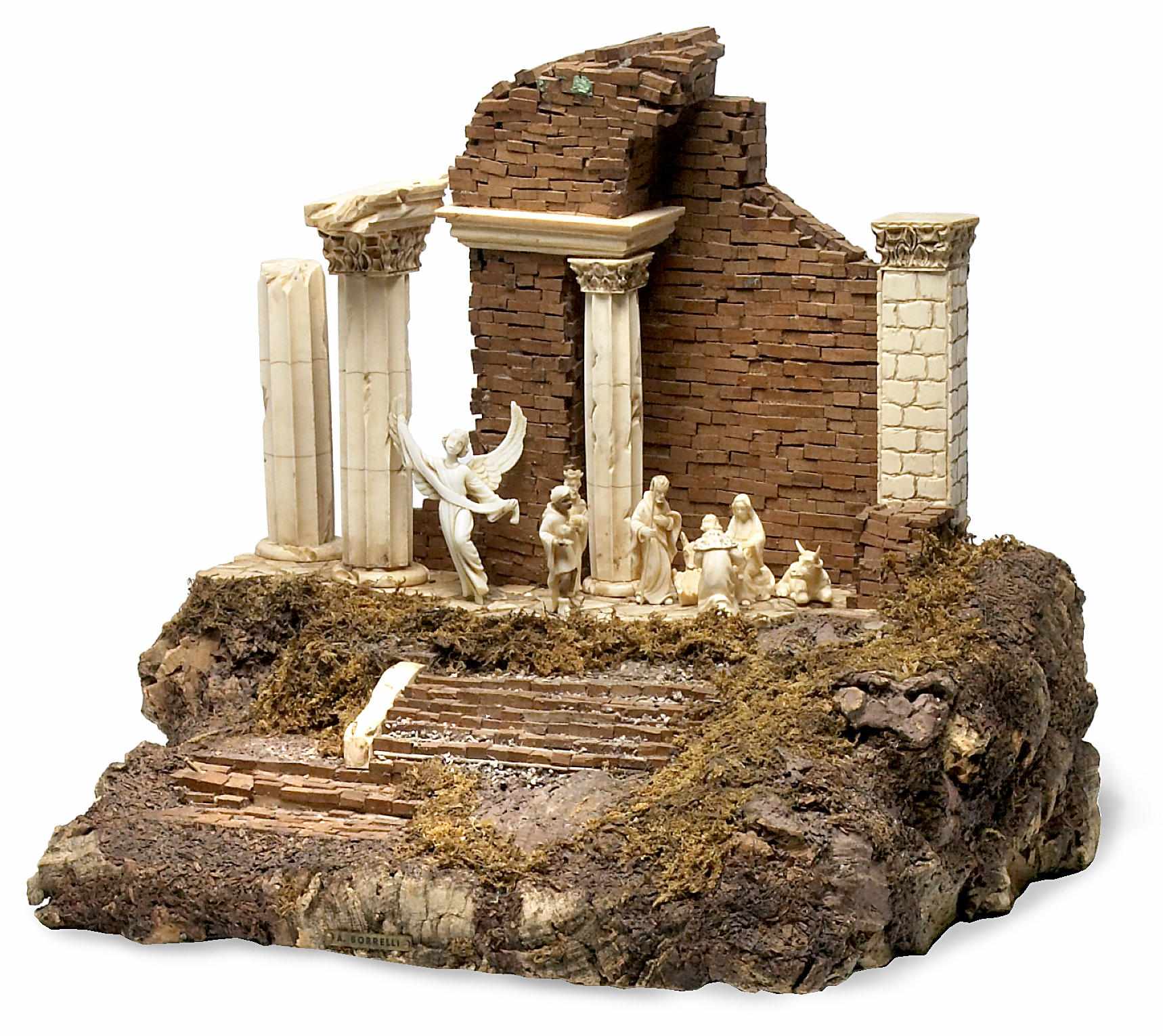 Appraisal: An Italian ivory wood and composition model of the Nativity