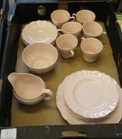 Appraisal: Two Trays comprising of a White China Teaset comprising Tea