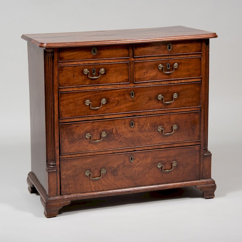 Appraisal: George III Mahgany Chest of Drawers Four short drawers over