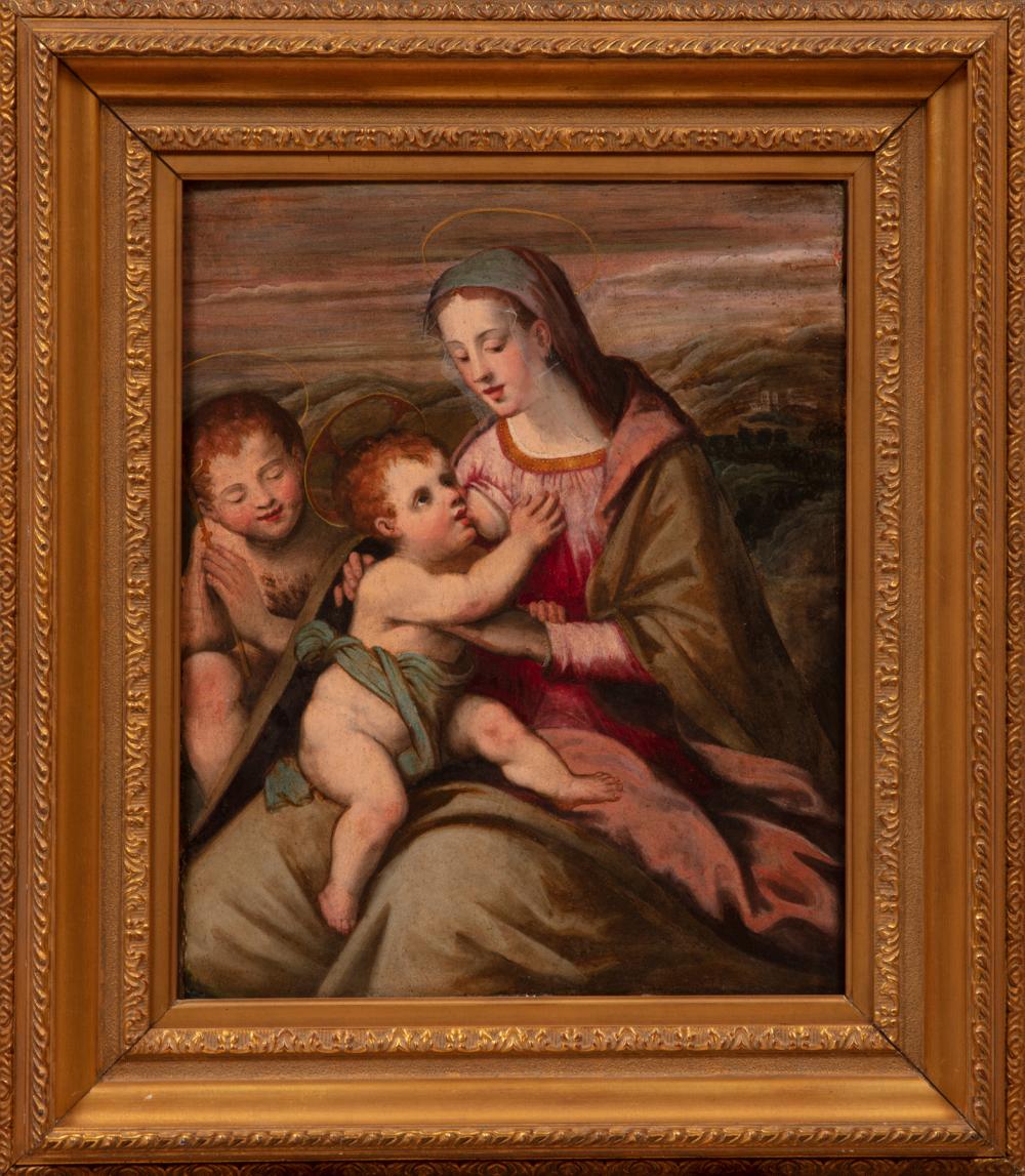 Appraisal: Continental School th th c Madonna and Child with Infant