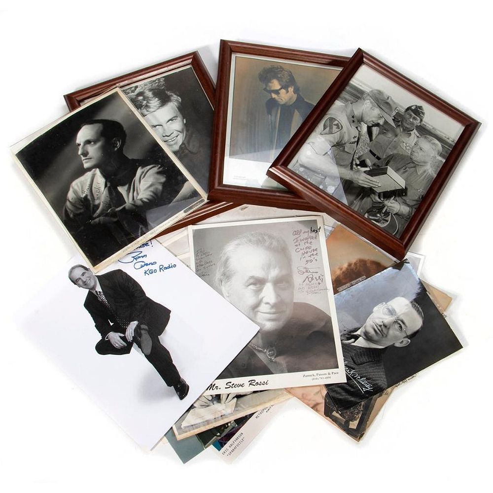 Appraisal: A grouping of celebrity signed and unsigned photographs Original autographed