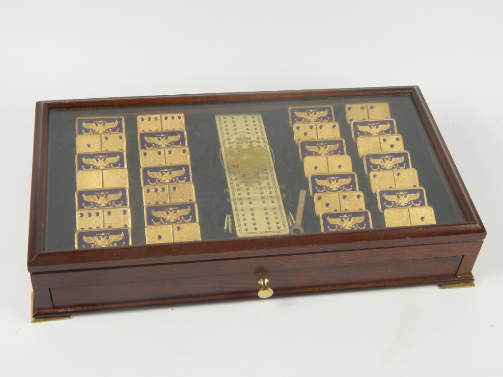 Appraisal: A House of Faberge Imperial Dominoes set crafted in ct