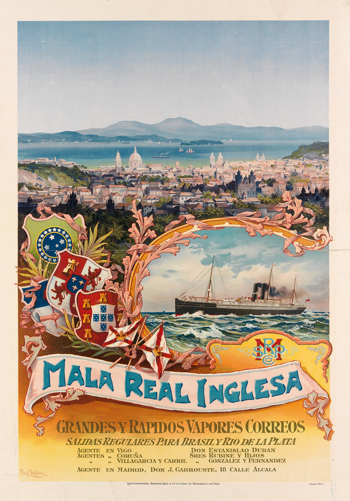 Appraisal: FRED SIMPSON DATES UNKNOWN MALA REAL INGLESA x inches x