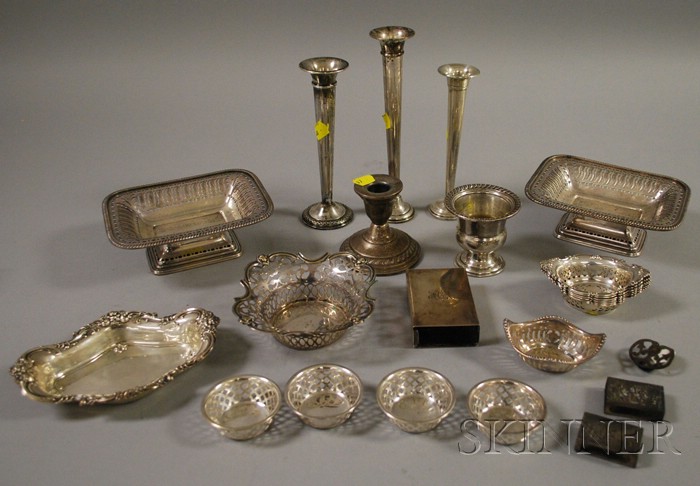 Appraisal: Approximately Twenty-one Pieces of Mostly Sterling Silver Hollowware including a