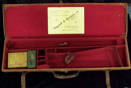 Appraisal: A canvas gun case to take a bore the fitted