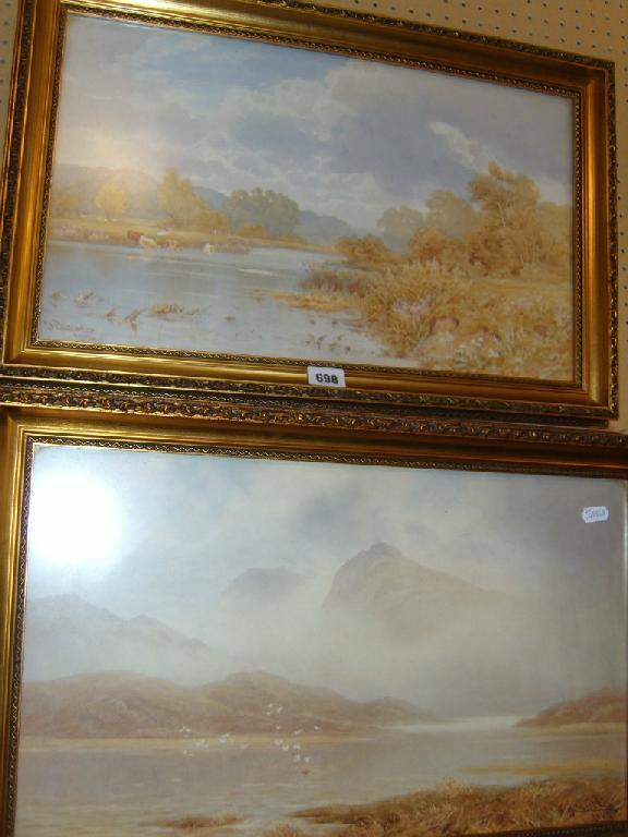 Appraisal: A pair of early th century watercolours one showing a