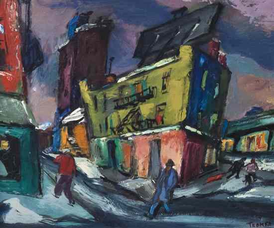 Appraisal: Abram Tromka Polish American - Greenwich Village oil on masonite