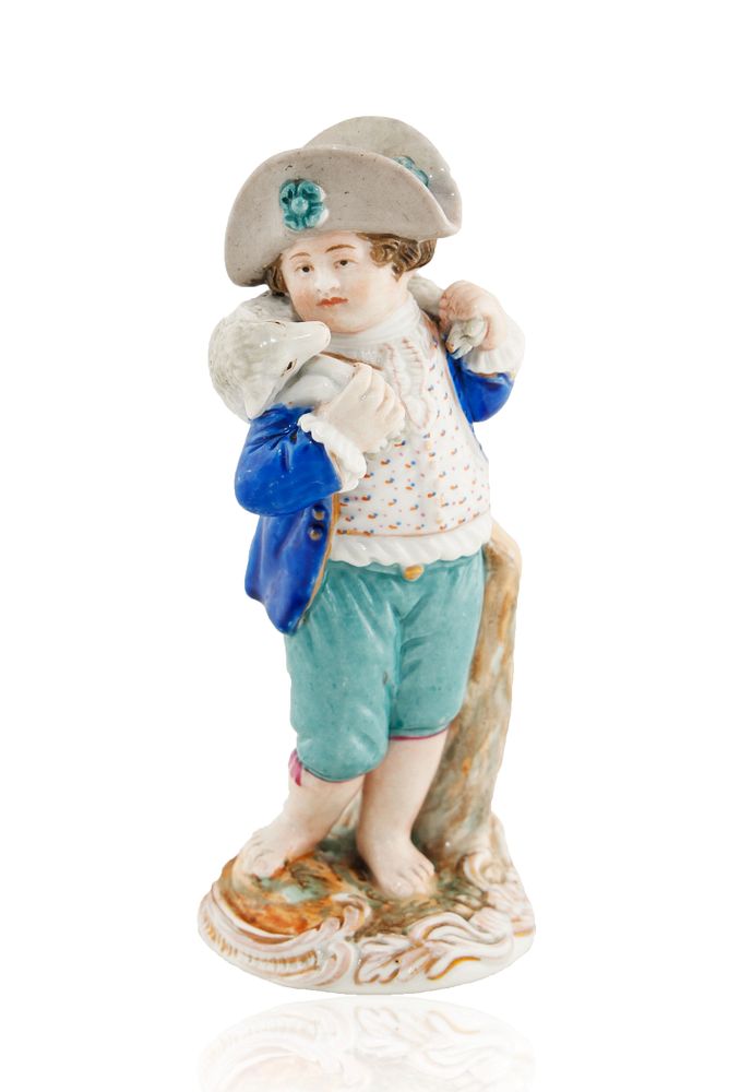 Appraisal: A RUSSIAN S- S POPOV PORCELAIN FIGURE OF A CHILD