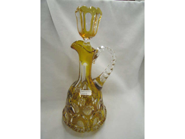 Appraisal: Golden Topaz Cut-to-Clear Decanter stunning