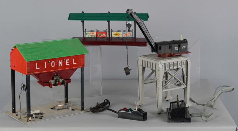 Appraisal: Lot Of Lionel Crane Coal Station Platform Lot of train