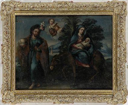 Appraisal: Continental School Mary Joseph and the Infant Jesus Oil on