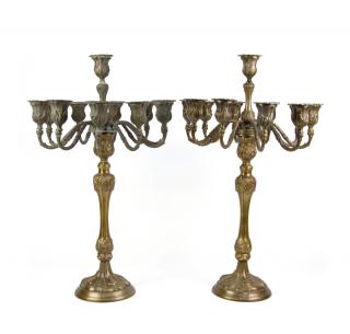 Appraisal: A PAIR OF CONTINENTAL GILT METAL TEN th century Each