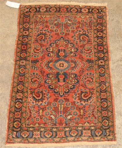 Appraisal: Four rugsA Kerman mat Southeast Persia circa ft in x