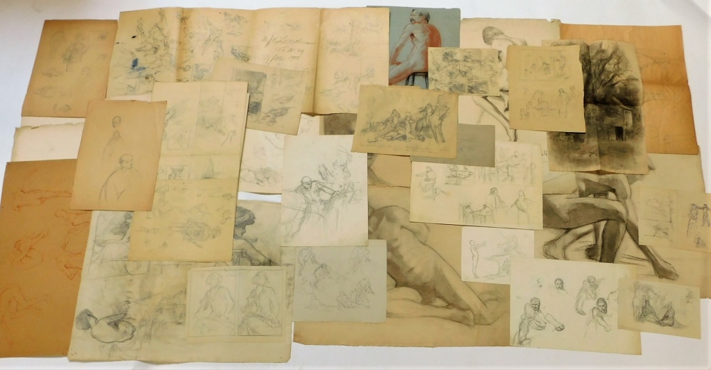 Appraisal: WILLIAM HASKELL COFFIN STUDY DRAWING PORTFOLIO United States - Taken