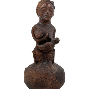 Appraisal: A Hemba Terracotta Maternity Figure Democratic Republic of the Congo