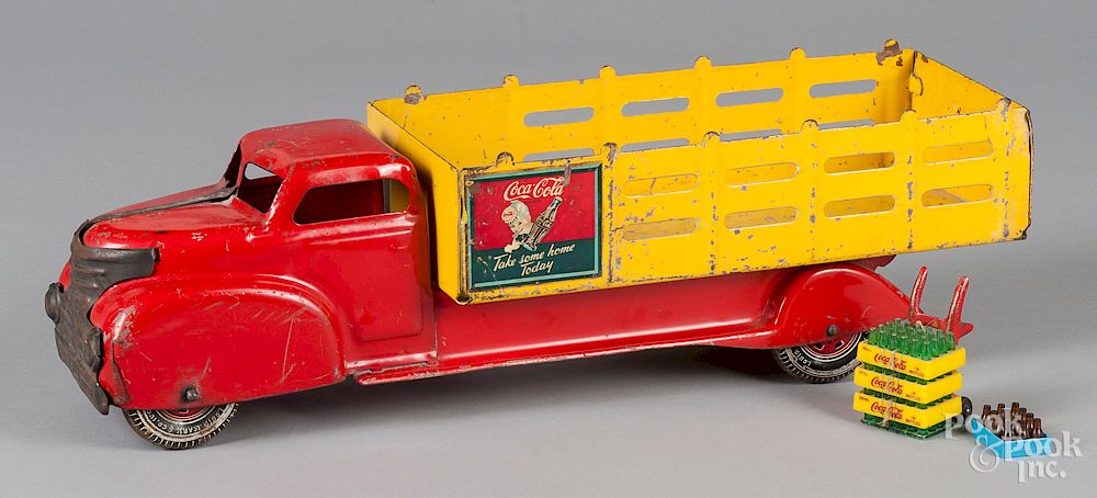 Appraisal: Marx pressed steel Coca-Cola stake delivery truck Marx pressed steel