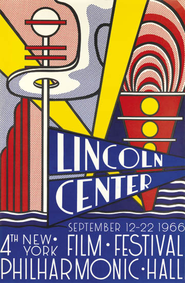 Appraisal: ROY LICHTENSTEIN Lincoln Center Poster Color offset lithograph on smooth