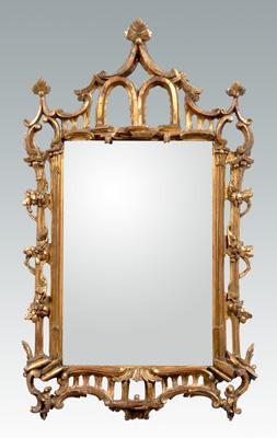 Appraisal: Chippendale carved and gilt mirror gilt wood with gothic and