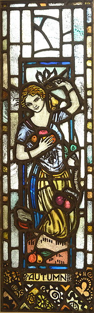 Appraisal: A SET OF THREE SCOTTISH ARTS AND CRAFTS STAINED GLASS