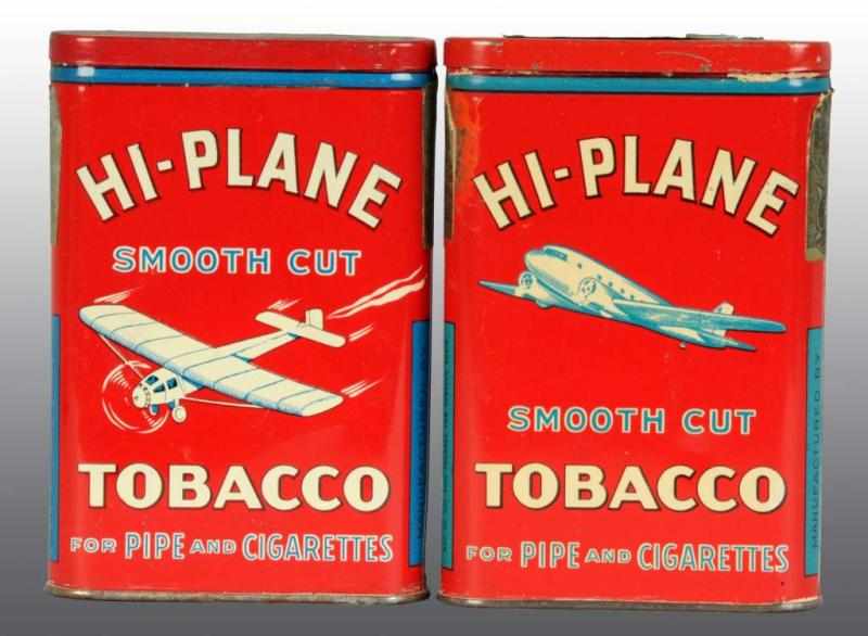 Appraisal: Lot of Hi-Plane Pocket Tobacco Tins Description Manufactured by Larus