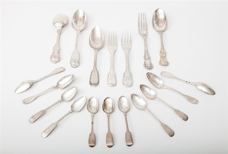 Appraisal: Assorted Group of French American and English Silver Flatware Comprising