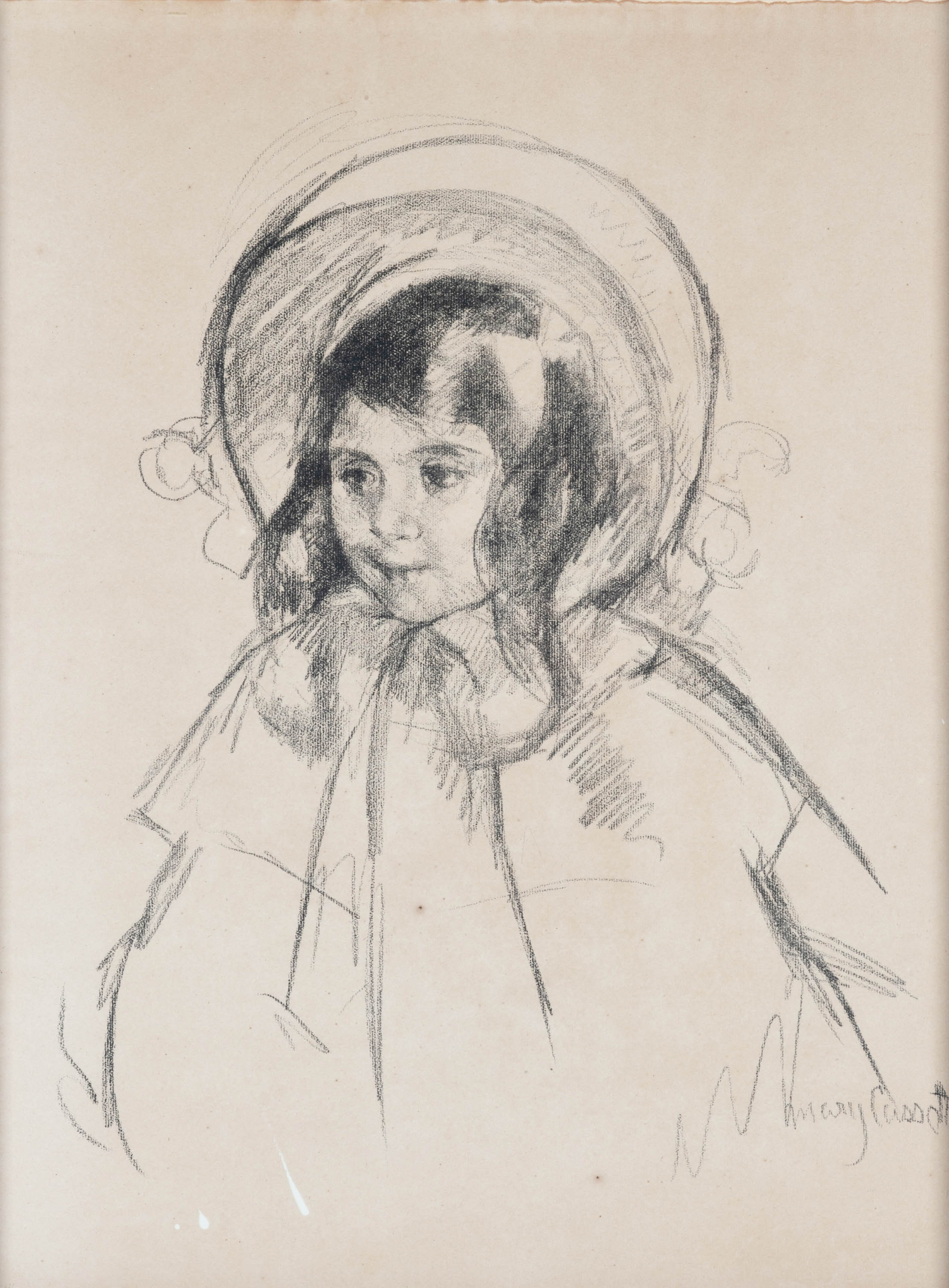 Appraisal: MARY CASSATT AMERICAN - SARA WEARING HER BONNET AND COAT