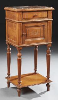 Appraisal: French Louis XVI Style Marble Top Nightstand earl French Louis